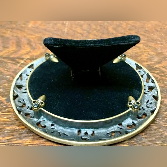 Kingfisher Road Ornate Colored Rhinestone Beaded Patinated Metal Picture Frame - Picture 13 of 16